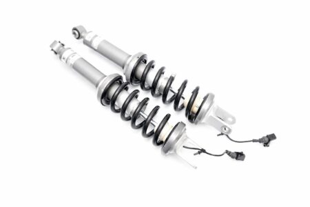 Lamborghini Aventador remanufactured OEM shocks with black springs, pair